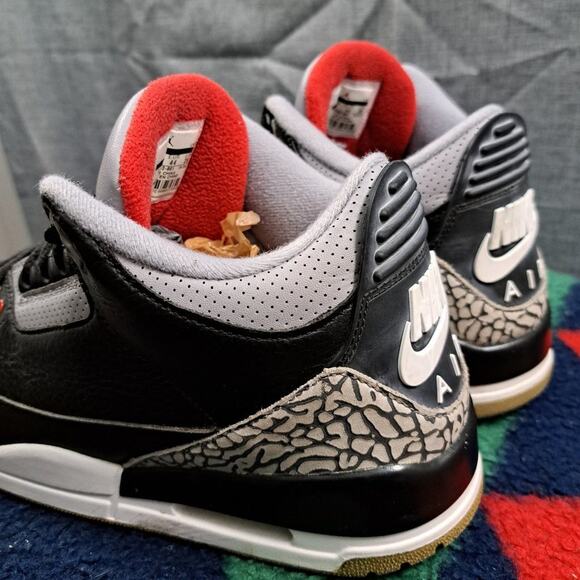 %Nike Air Jordan 3 Retro OG Black Cement Sz 10 Men AJ24 main image 8